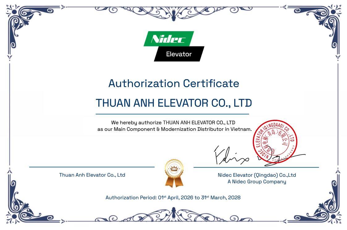 certificate thuan anh x nidec