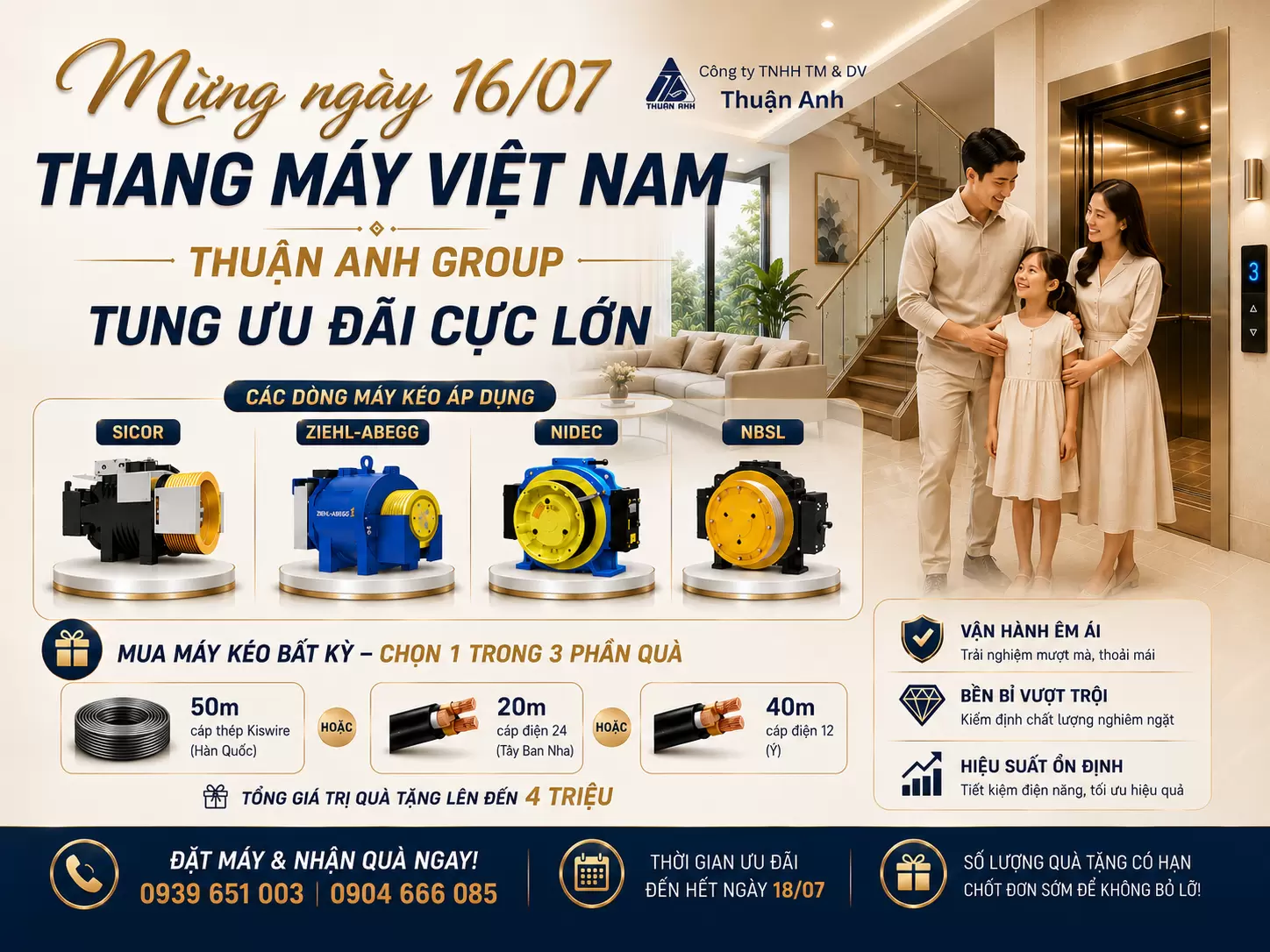Linh kiện thang máy Thuận Anh