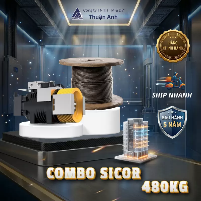 Combo SG22 480kg, 1m/s & Cáp Benelift 8mm