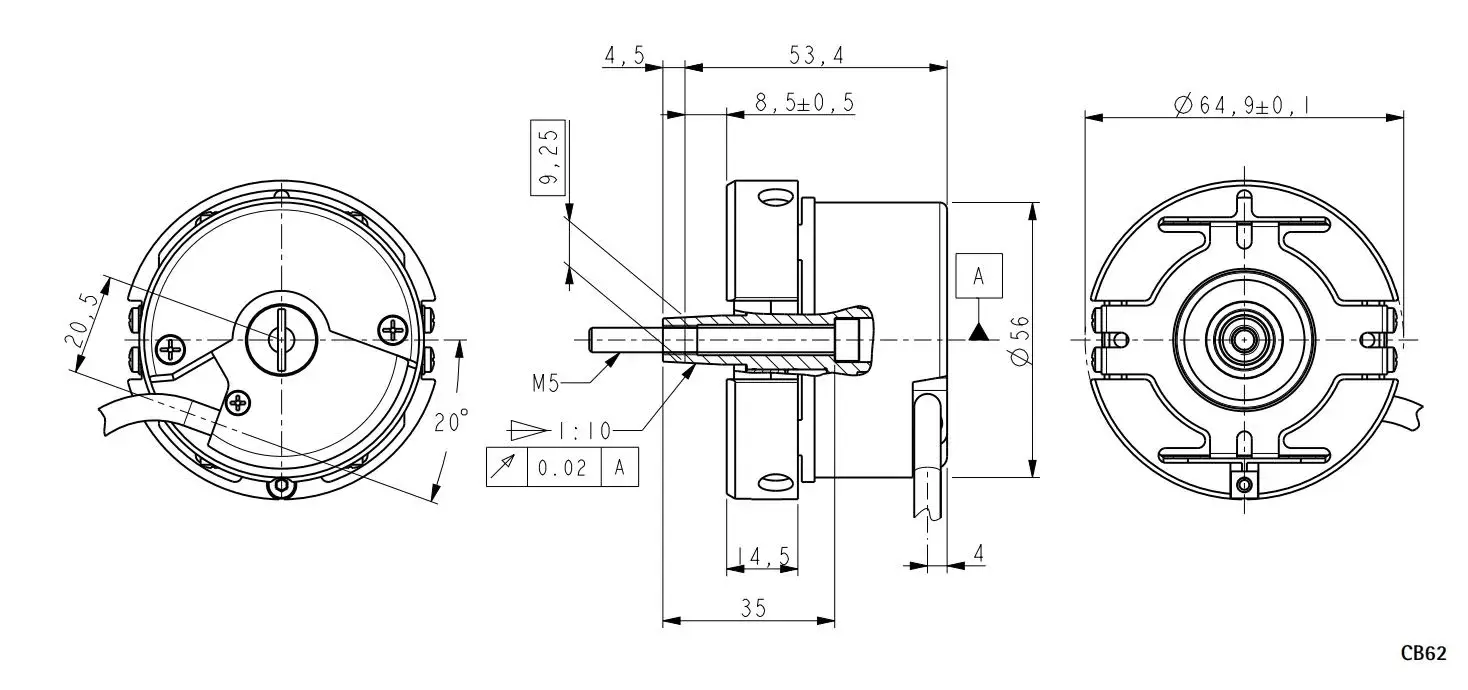 Bản vẽ kĩ thuật CB62