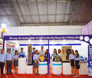 Opening of the booth at the Vietbuild International Exhibition 2018