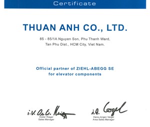 ISO certificate and certificate of distributor - Ziehl-abegg